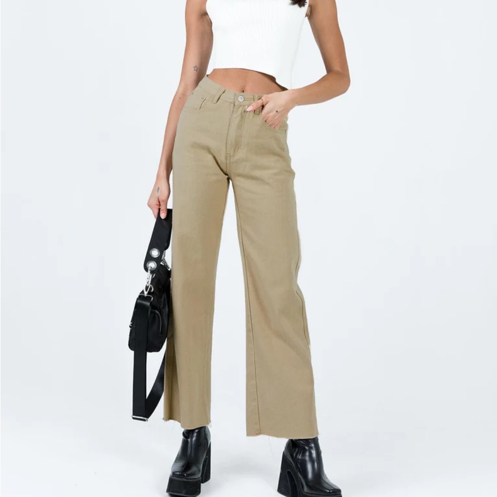 Princess Polly straight high waist jeans stone